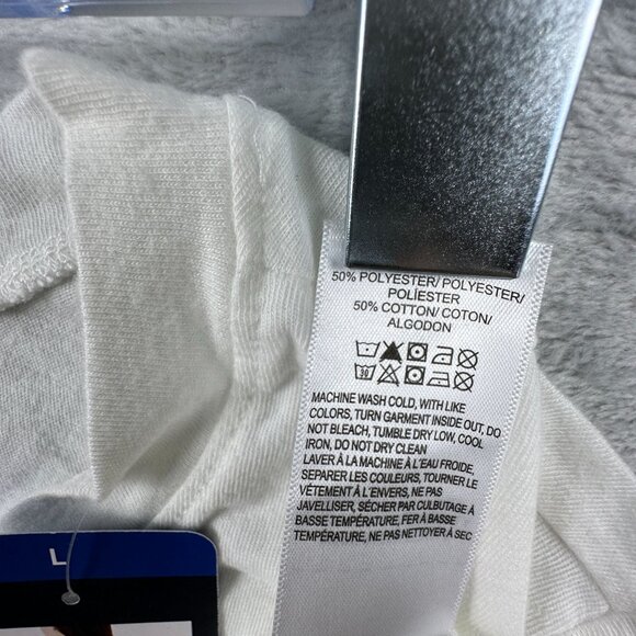 Lucky Brand Graphic T Shirt Top Crew Neck Cactus Club Womens White Size Large - Picture 6 of 11